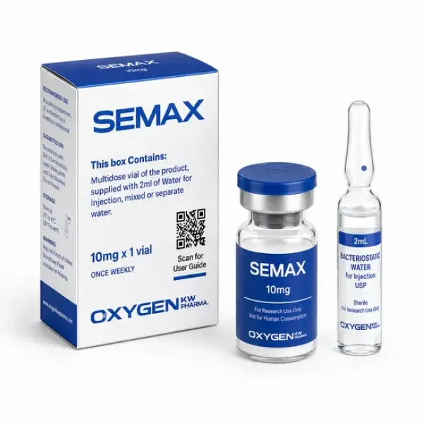 Peptideo Semax 10MG Oxygenkw (1 Vial + Agua 2ML)